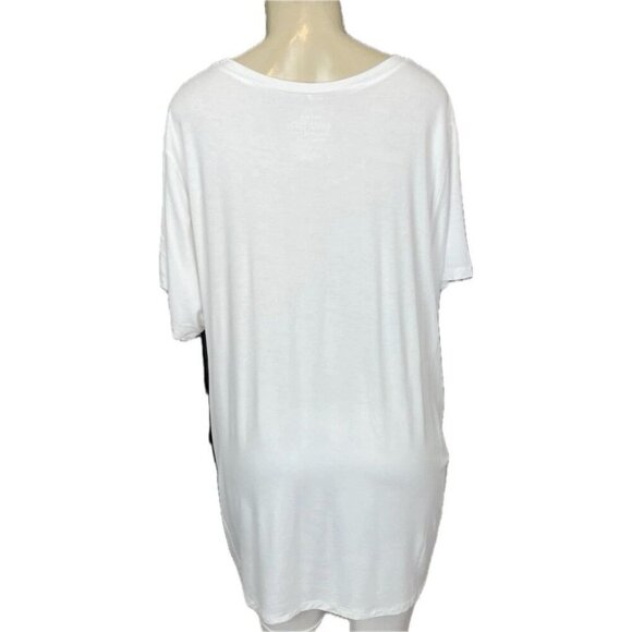 Torrid +5 White Metallic Pink Sequin Lightning Animal Print Short Sleeve Tee - Picture 4 of 6